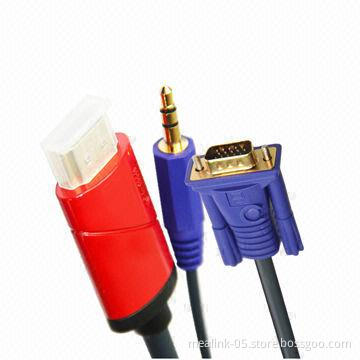 HDMI Male to VGA Male Adapter Cable with Audio Output